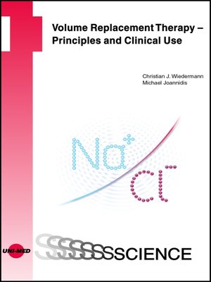 cover image of Volume Replacement Therapy--Principles and Clinical Use